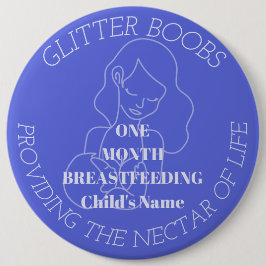 Bóton Redondo 15.24cm Crachá-marco personalizável de amamentação de 1 mê