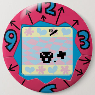 Bóton Redondo 15.24cm Crachá Tamagotchi.