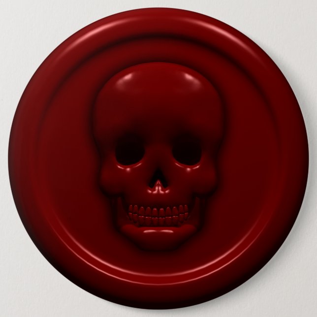 Bóton Redondo 15.24cm Crânio do sangue (Frente)