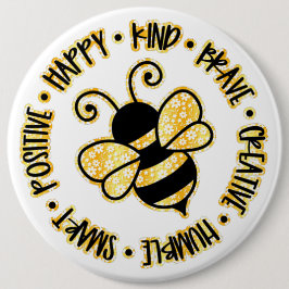 Bóton Redondo 15.24cm Crie o seu próprio texto e design:-) botão de reto