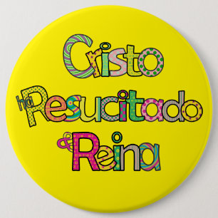 Bóton Redondo 15.24cm Cristo Risen Ylw Esp I