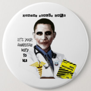 BÓTON REDONDO 15.24CM CUIDADOS MÉDICOS DE OBAMA