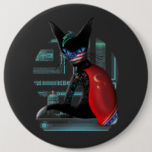 Cyberpunk Ninja Black Cat