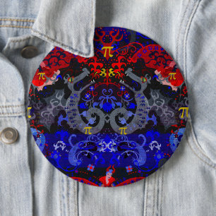 Bóton Redondo 15.24cm Damasco do Dragão Policial em Cores de Sinalizador