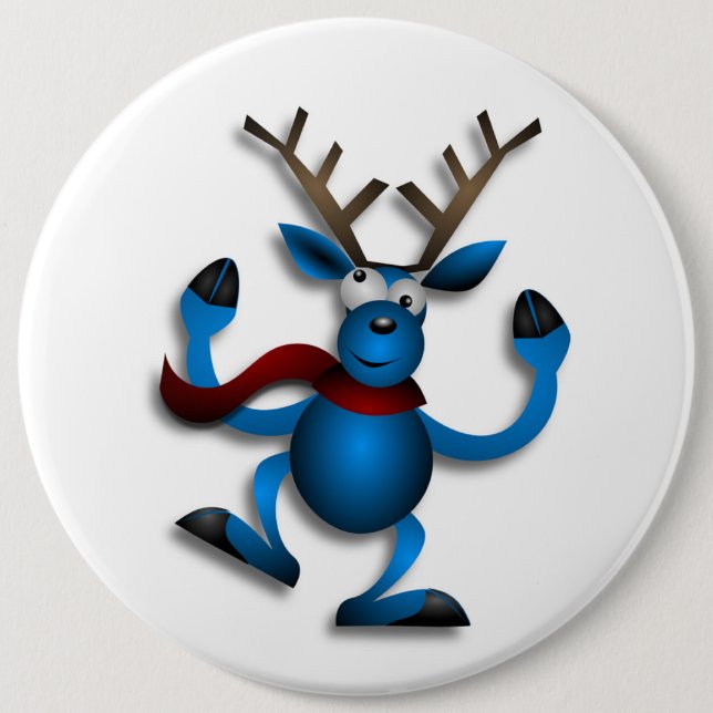 BÓTON REDONDO 15.24CM DANCING REINDEER (Frente)