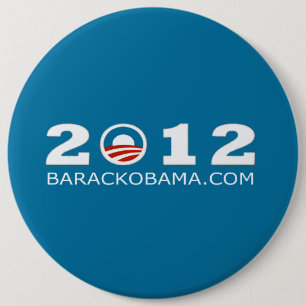 Bóton Redondo 15.24cm Design 2012 da Re-eleição de Barack Obama