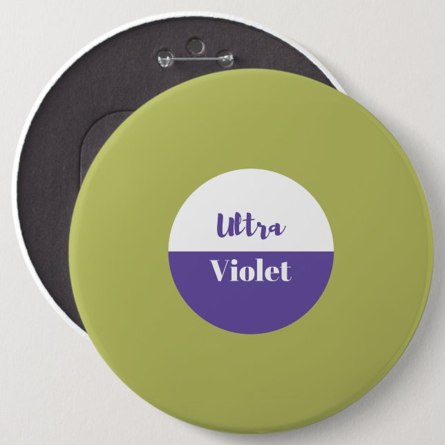 Bóton Redondo 15.24cm Design pantone 2018 ultravioleta (Frente & Verso)