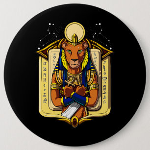 Bóton Redondo 15.24cm Deus egípcio Bastet de Sekhmet da leoa da deusa