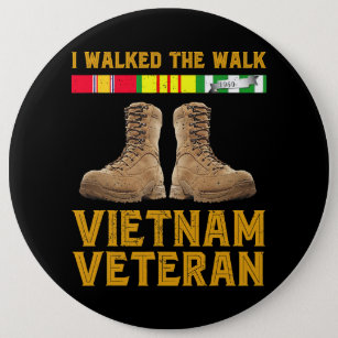 Bóton Redondo 15.24cm Dia 185 dos Veteranos dos Eua na Guerra do Vietnã