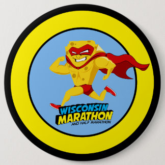 Bóton Redondo 15.24cm Dia da raça de maratona de Wisconsin