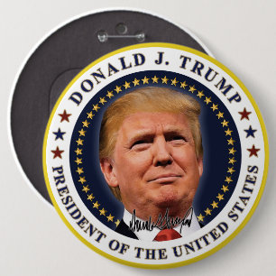 Bóton Redondo 15.24cm Dia de Inauguração do Presidente Trump Lembrança