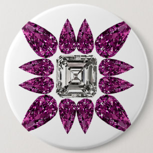 Bóton Redondo 15.24cm Diamante Roxo