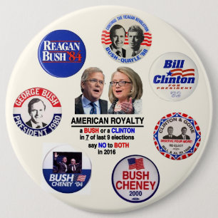 Bóton Redondo 15.24cm Diga não a Jeb & a Hillary em 2016