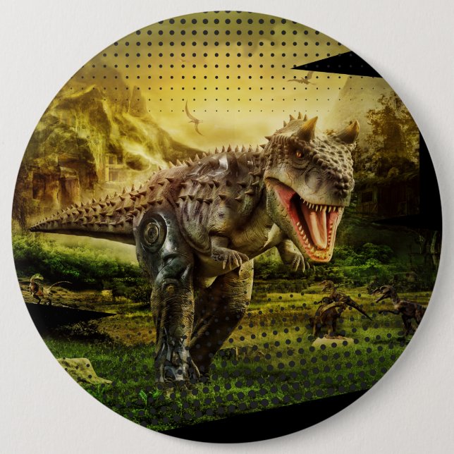 Bóton Redondo 15.24cm dinossauro (Frente)