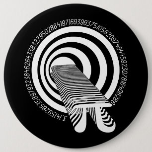 Bóton Redondo 15.24cm Dobra De Tempo Do Geek De Matemática De Dia Pi
