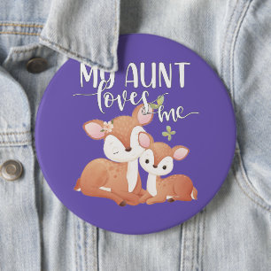 Bóton Redondo 15.24cm Doe and Fawn Minha Tia me ama