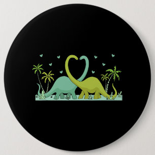Bóton Redondo 15.24cm Dois Brontossaurus Dinos Fazer Um Valente de Forma