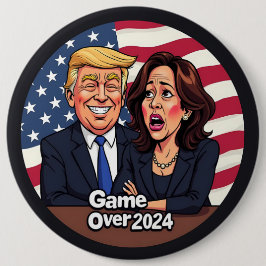 Bóton Redondo 15.24cm Donald Trump Kamala harris