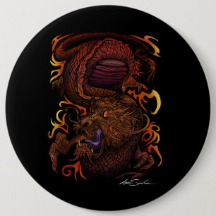 Bóton Redondo 15.24cm Dragão (Design de assinatura)