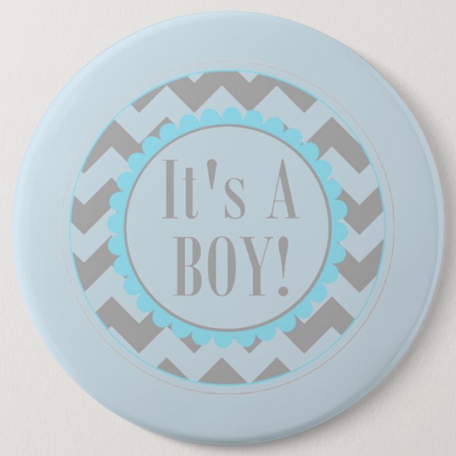 Bóton Redondo 15.24cm É um menino (Frente)