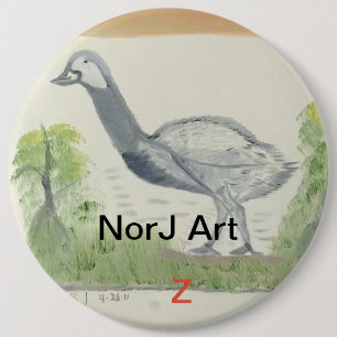 Bóton Redondo 15.24cm Emu do bebê no design do botão pela arte de NorJ