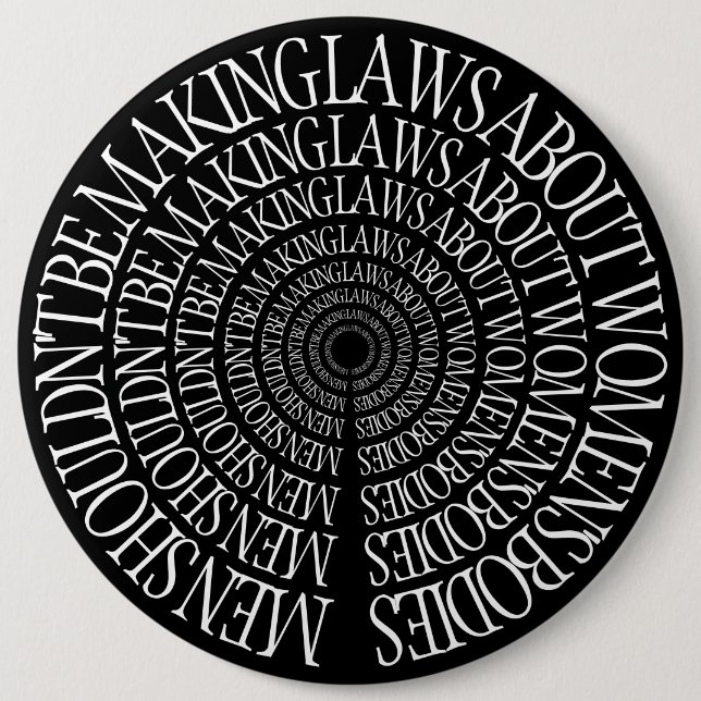 Bóton Redondo 15.24cm Escolha Pró - Pino Negro Feminista (Frente)