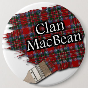 Bóton Redondo 15.24cm Escova de pintura do Tartan de MacBean do clã