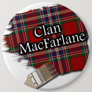 Bóton Redondo 15.24cm Escova de pintura do Tartan de MacFarlane do clã