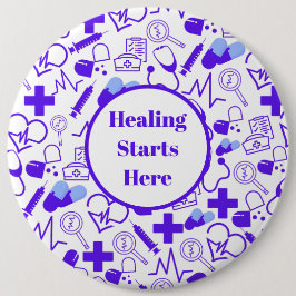 Bóton Redondo 15.24cm Especialista em Tema Médico Personalizado