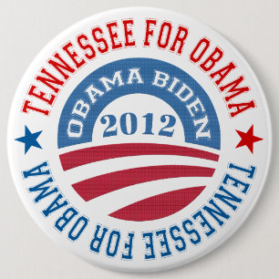 Bóton Redondo 15.24cm Estado Do Tennessee Para Obama-Obama Biden 2012