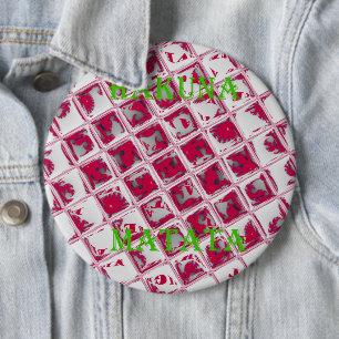 Bóton Redondo 15.24cm Estilo de Matata Red Hakuna