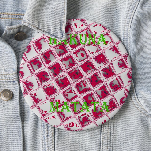 Bóton Redondo 15.24cm Estilo de Matata Red Hakuna (In Situ)