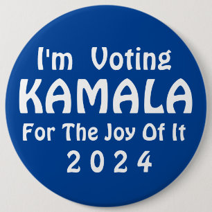 Bóton Redondo 15.24cm Estou votando em Kamala Button