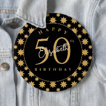 Estrelas Douradas Aniversário de 50 anos Nome Pers