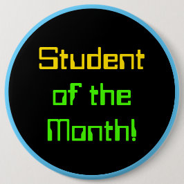 Bóton Redondo 15.24cm "Estudante temático de computação do mês!" Botão