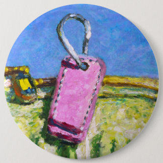 Bóton Redondo 15.24cm Etiqueta Rosa