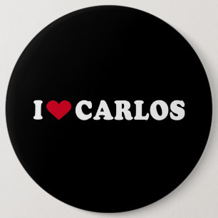 BÓTON REDONDO 15.24CM EU AMO CARLOS