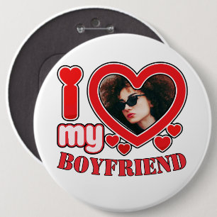 Bóton Redondo 15.24cm Eu Amo Meu Namorado Personalizado