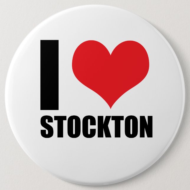 Bóton Redondo 15.24cm Eu amo Stockton (Frente)