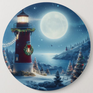 Bóton Redondo 15.24cm Farol de Natal náutico
