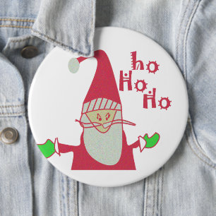 Bóton Redondo 15.24cm Feliz Natal Ho Ho Ho Feliz Natal