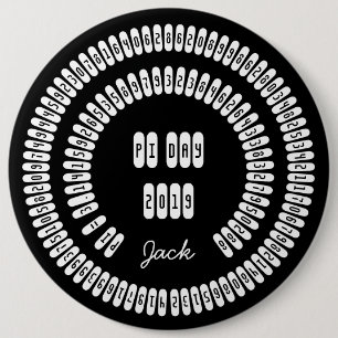 Bóton Redondo 15.24cm Feliz Pi Day 2019 - Dígitos Matemáticos 3.14