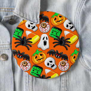 Bóton Redondo 15.24cm Festa de Candies do Halloween Spooky
