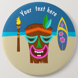 Bóton Redondo 15.24cm Festa Infantil Personalizada Luau Havaiano