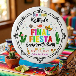 Bóton Redondo 15.24cm Festa Mexicana Final de Despedida de Solteira