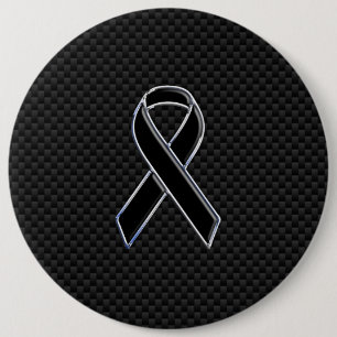 Bóton Redondo 15.24cm Fibra de Carbono Negro de Sensibilização para a