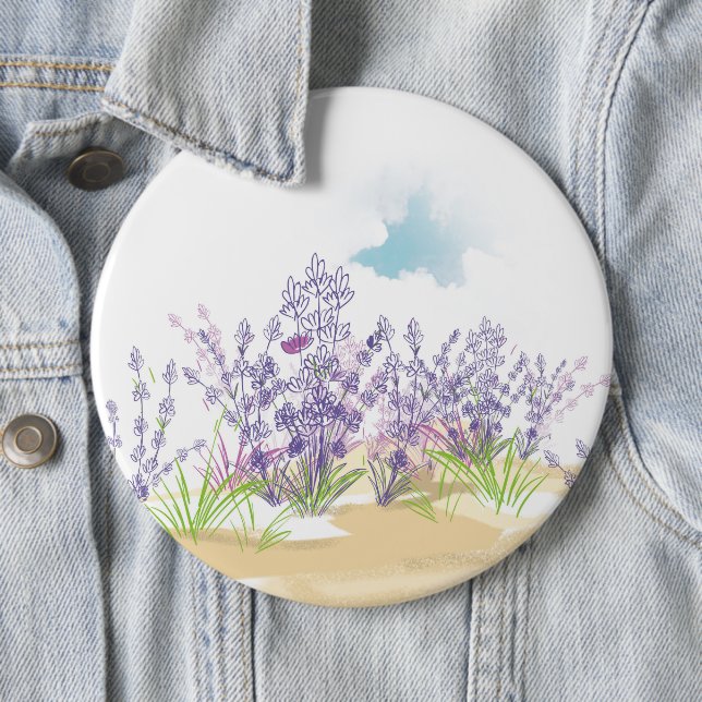 Bóton Redondo 15.24cm flor de lavanda (In Situ)