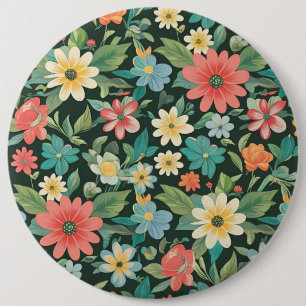 Bóton Redondo 15.24cm Floral/Primavera Colorida