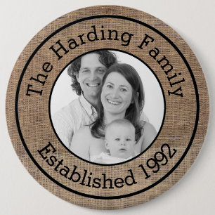 Bóton Redondo 15.24cm Foto de família personalizada do falso