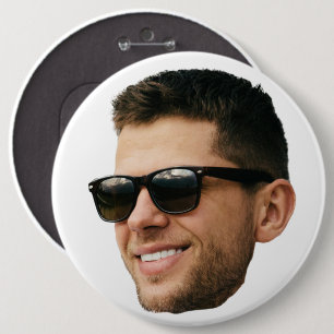 Bóton Redondo 15.24cm Foto de Rosto Personalizada